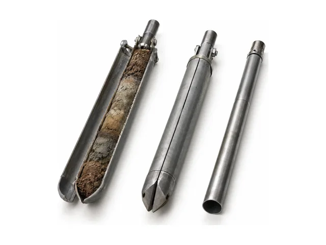 Split spoon and core sampler