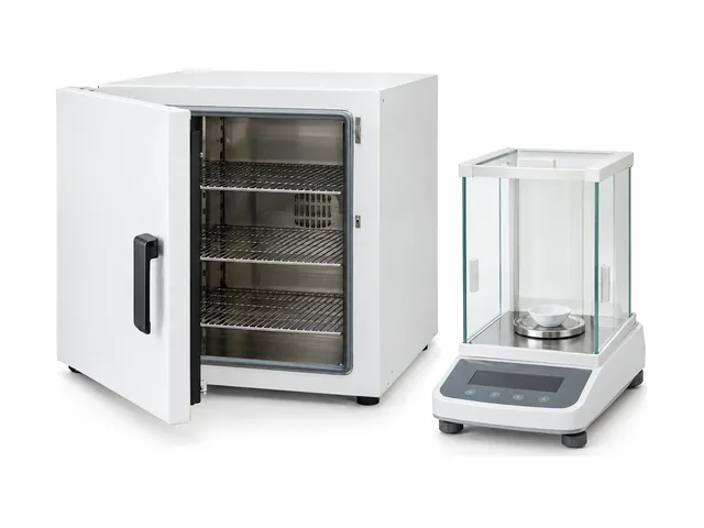 Drying oven and analytical balance